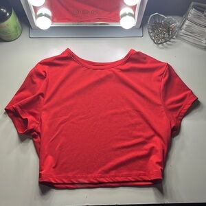 Red crop top
